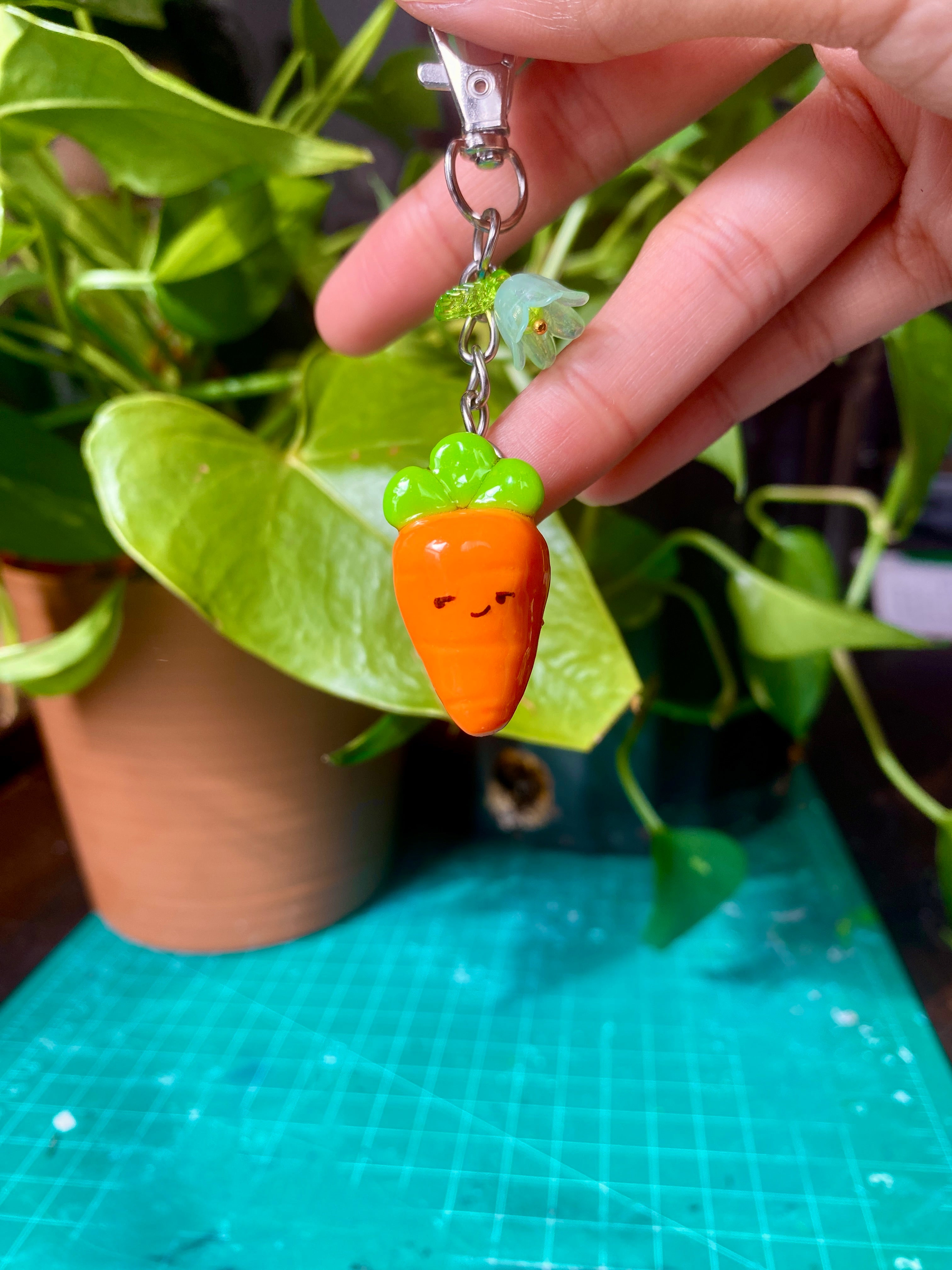 Kurt the Cocky Carrot Keychain