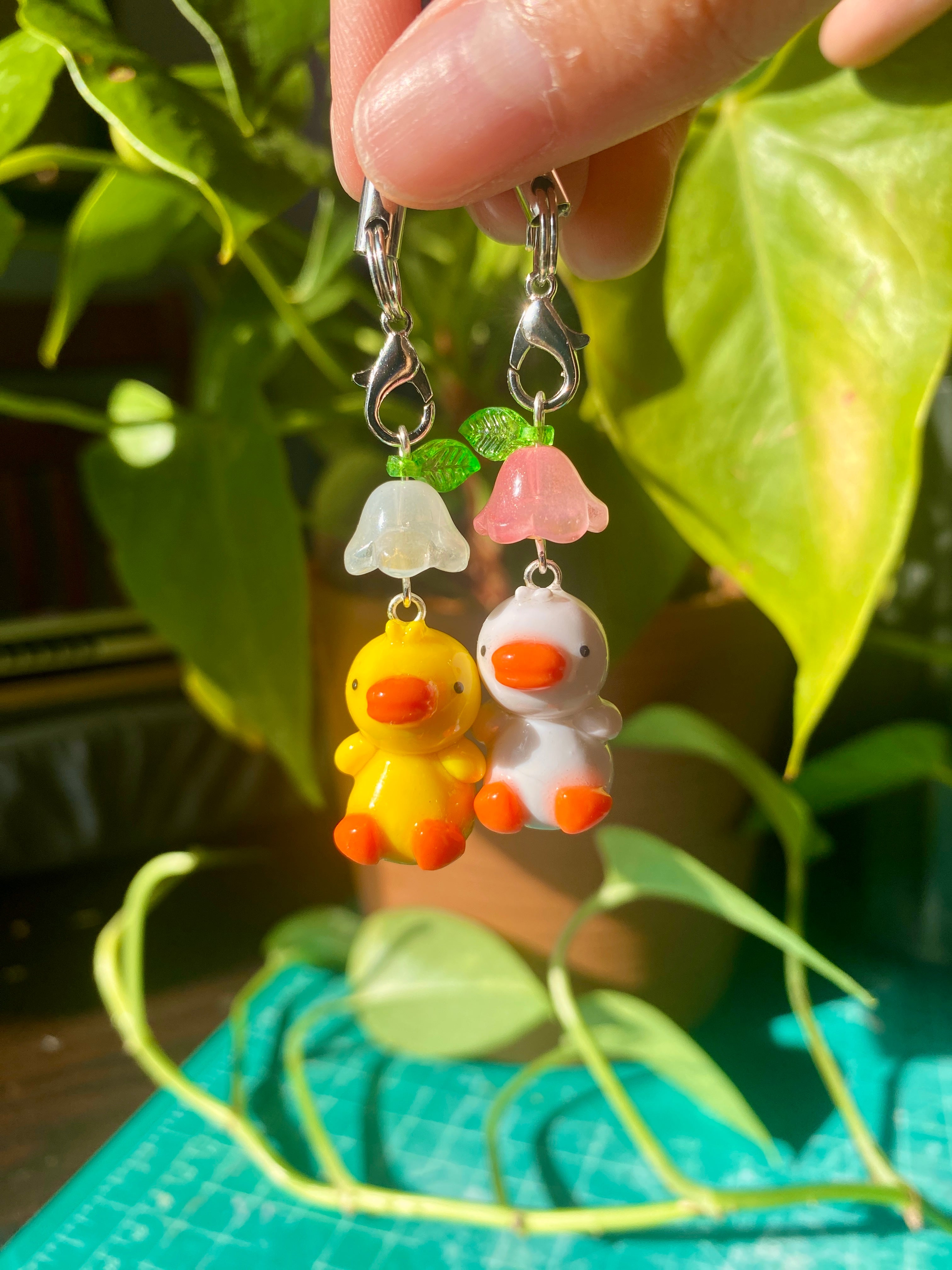 Fernando and Fiona Duckie Spring Phone Charms