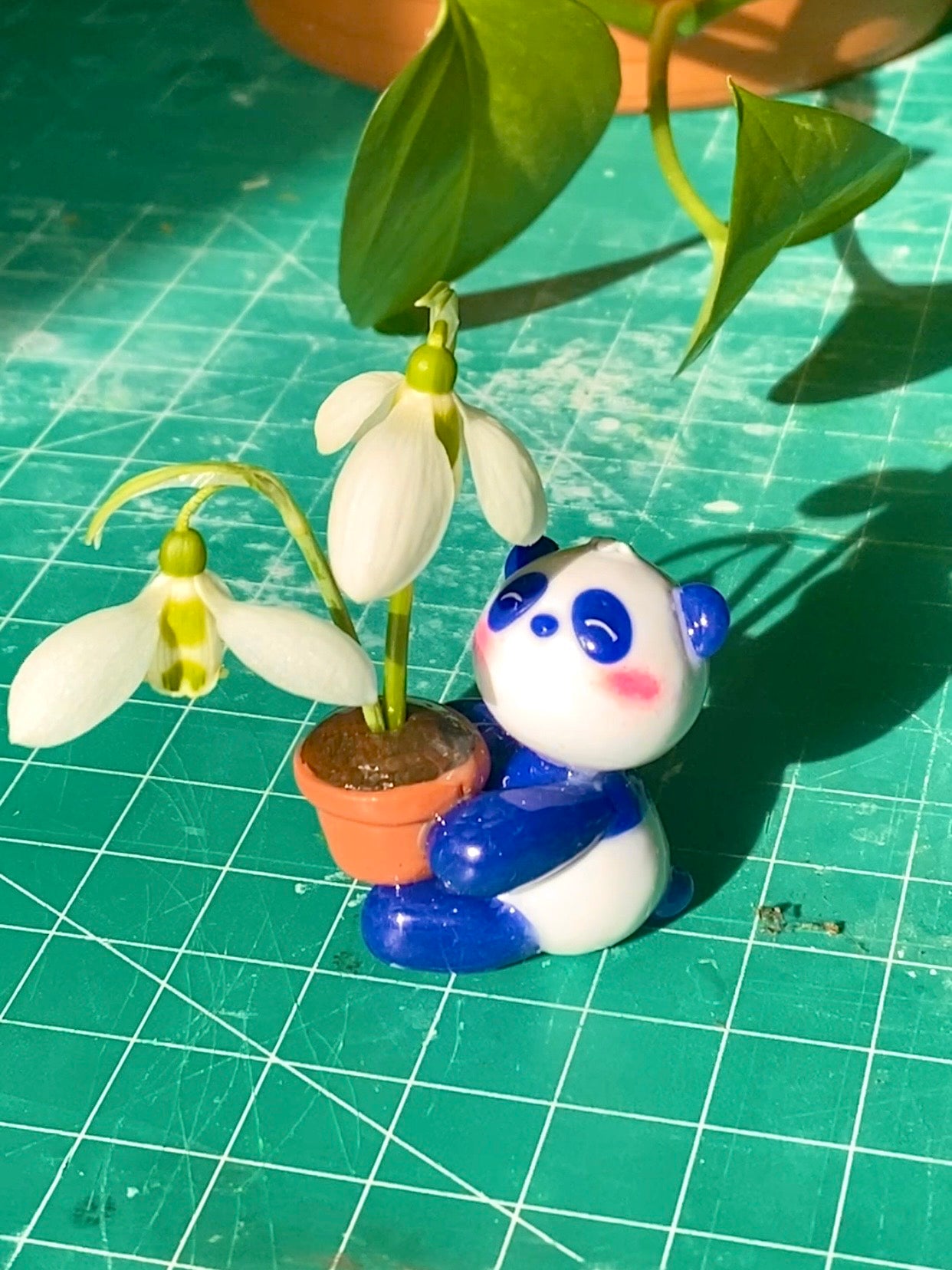 Little Panda Flower Pot Desk friend