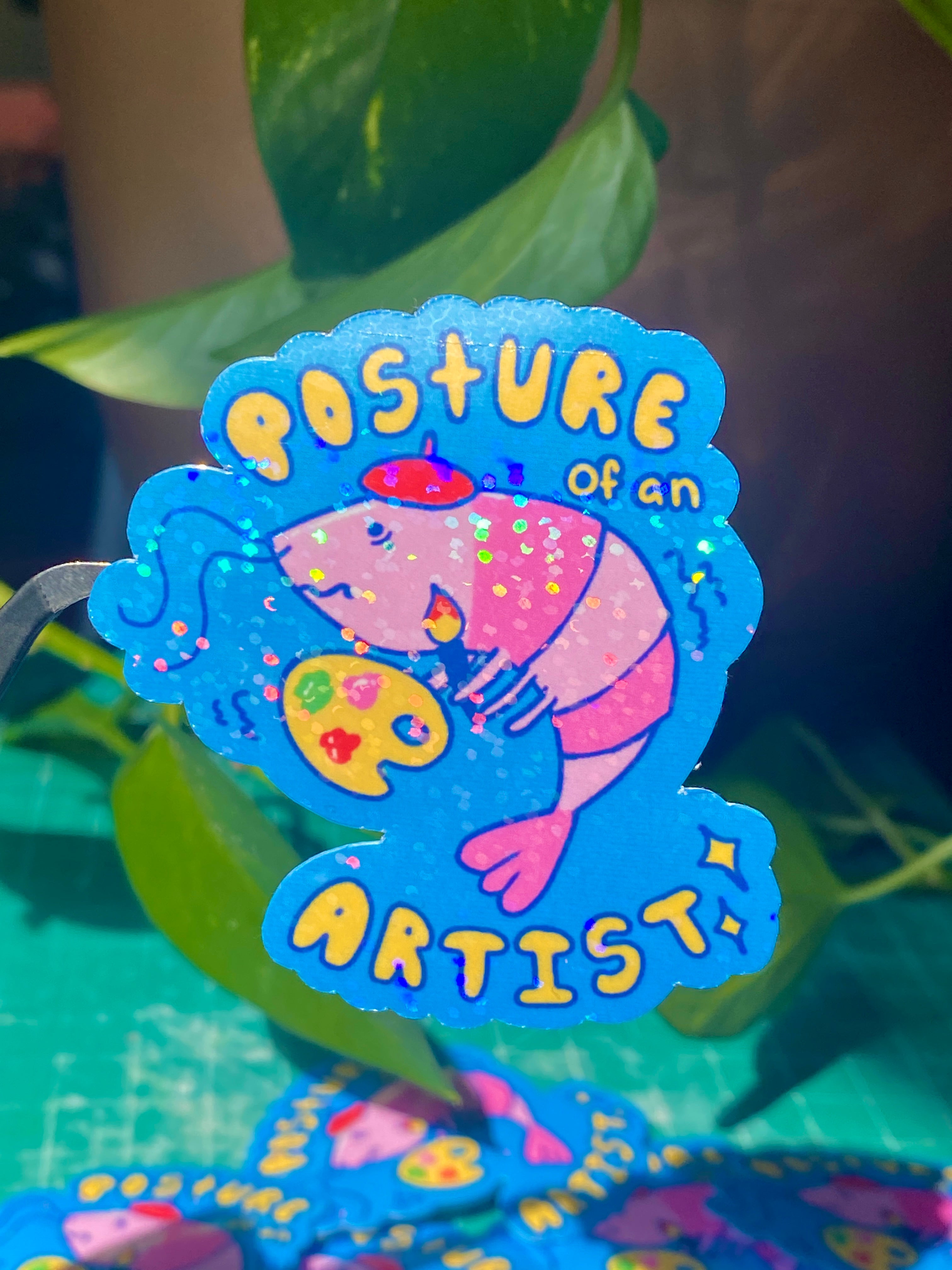 Posture of an Artist Die Cut Sticker