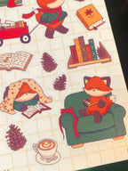 Book Worm Sticker Sheet