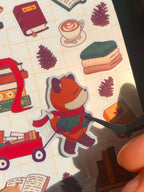 Book Worm Sticker Sheet