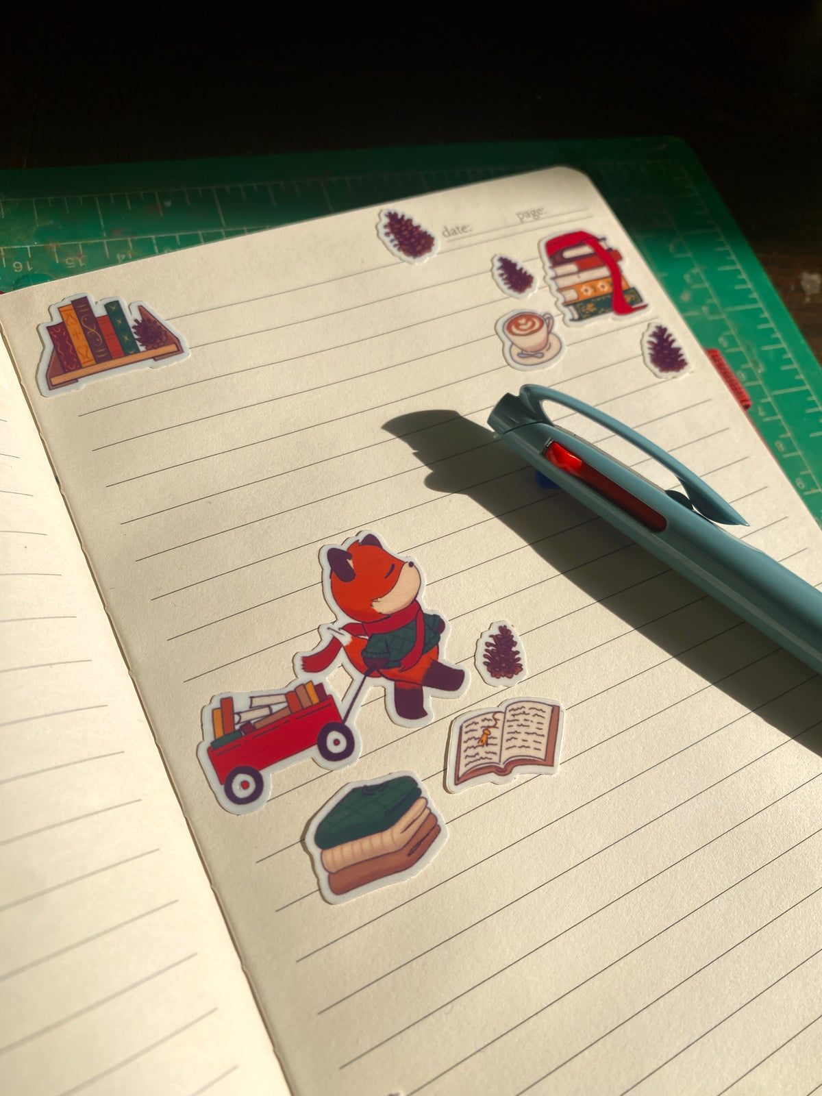 Book Worm Sticker Sheet