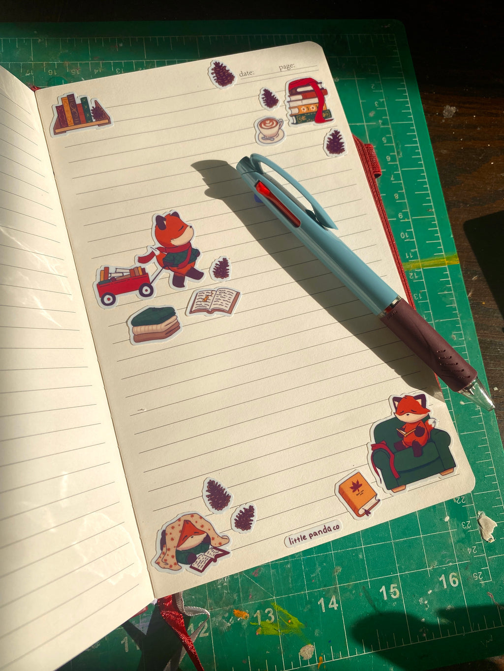 Book Worm Sticker Sheet