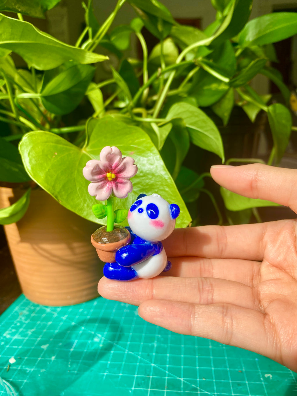 Little Panda Flower Pot Desk friend